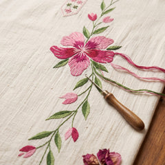 Off-White Cotton Kurta with Floral Dupatta