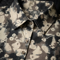 Abstract Floral Print Button-Down shirt