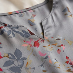 Grey Watercolor Floral Print Co-ord Set