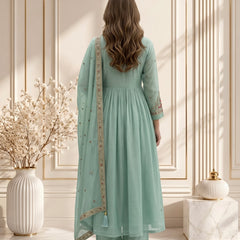 Mint Green Embroidered Anarkali Suit