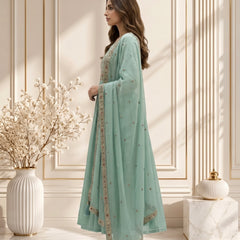 Mint Green Embroidered Anarkali Suit
