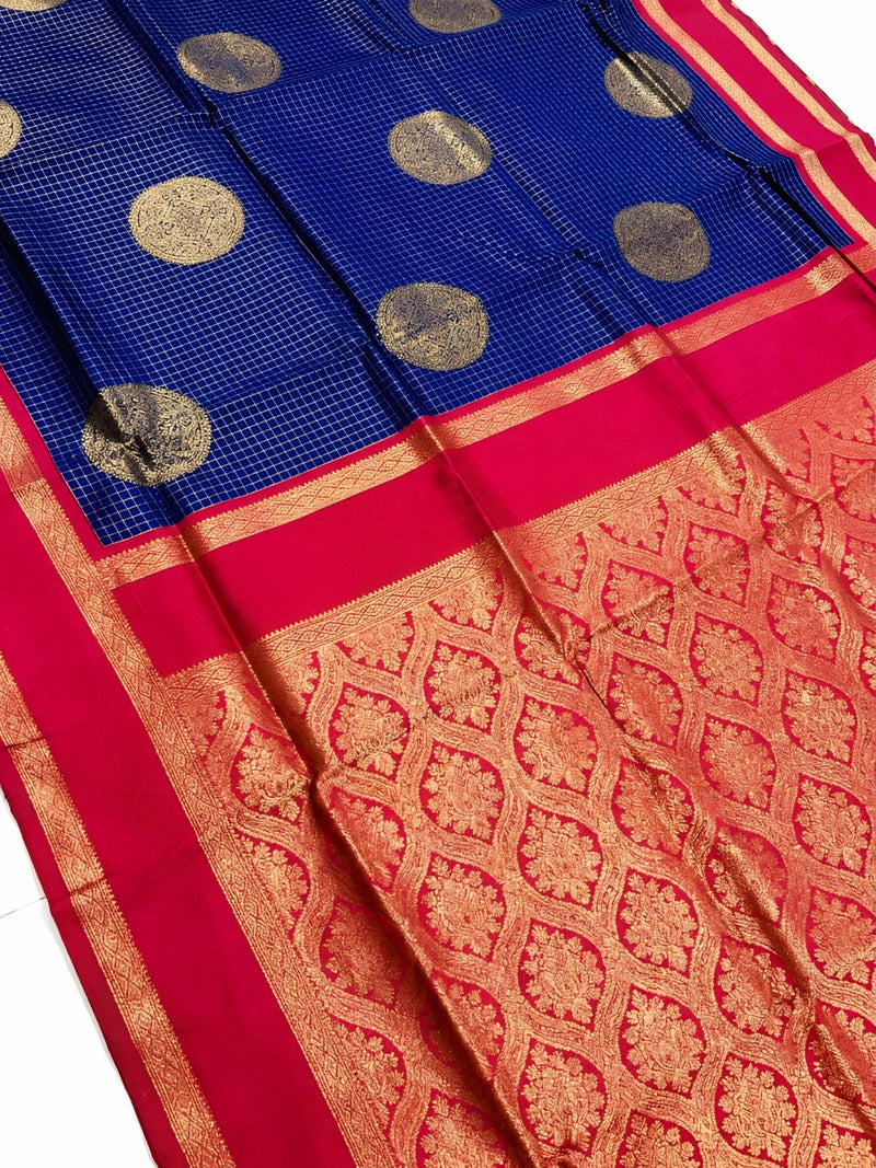 The Royal Sapphire & Rani Pink Banarasi Saree