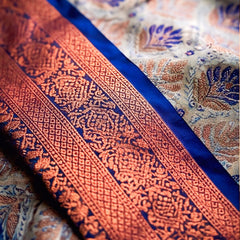 Navy Blue Art Silk Premium And Fancy Design Saree With Blouse For Women